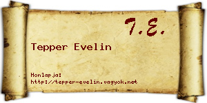 Tepper Evelin névjegykártya